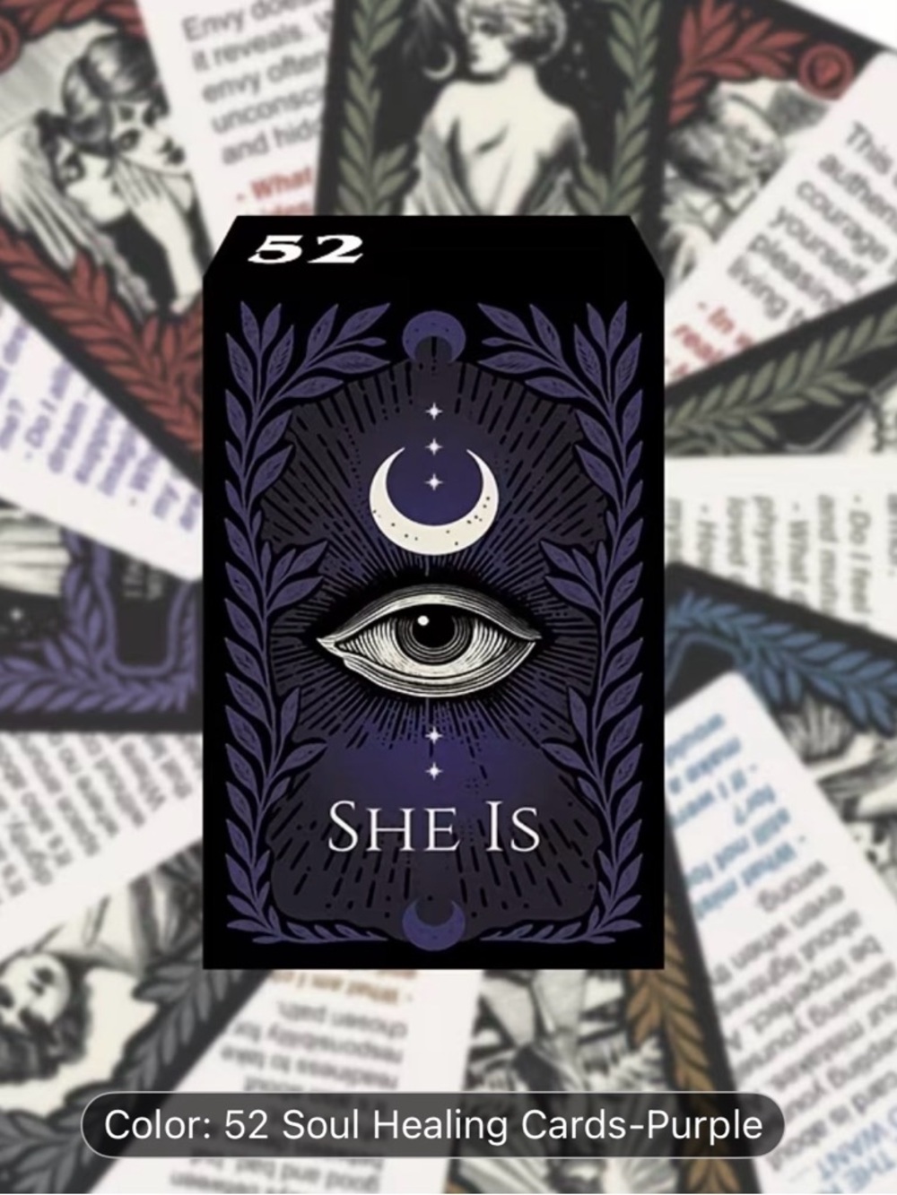 NEW Tarot cards, oracle deck, Soul Healing Cards,Purple ‘She Is’